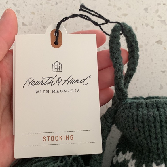 NWT HEARTH & HAND Knit Tasseled Holiday Stocking - Picture 10 of 11